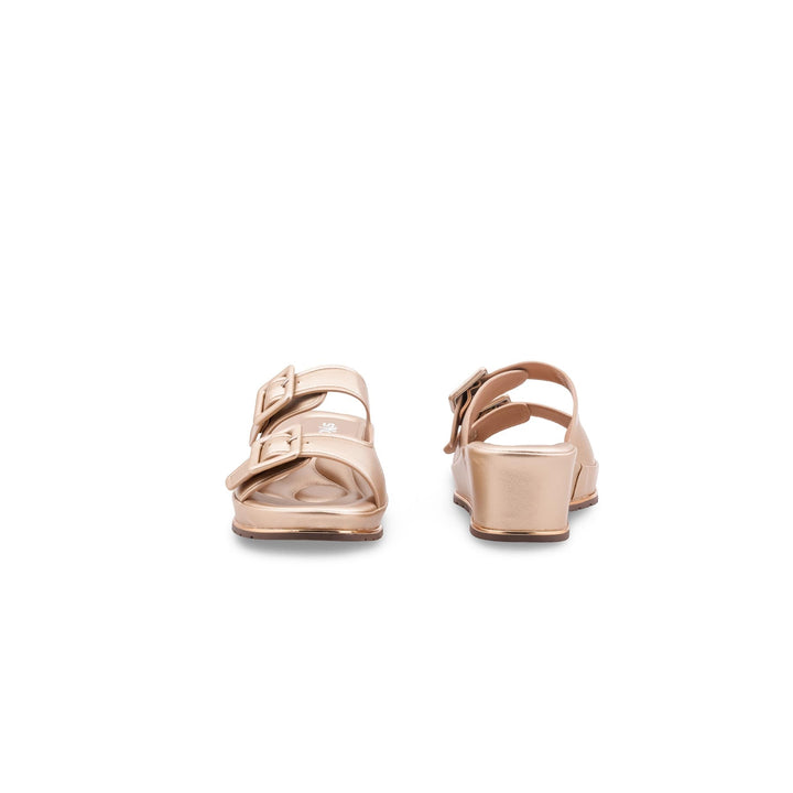 Golden Formal Slipper For Ladies PU0763