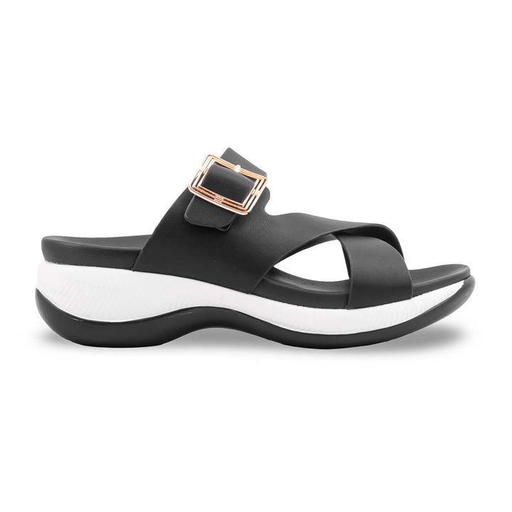 Black Formal Slipper For Ladies PU0783
