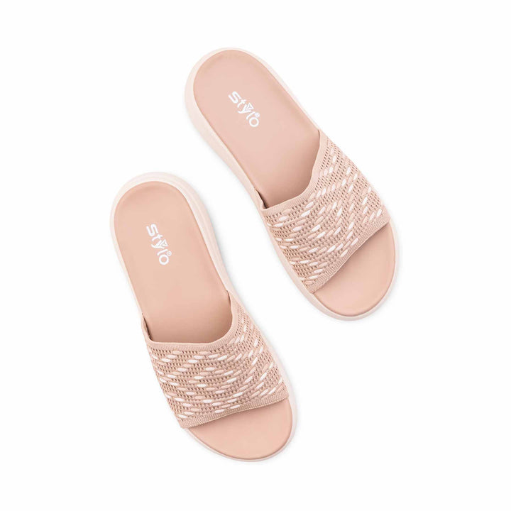 Beige Formal Slipper For Ladies PU0795