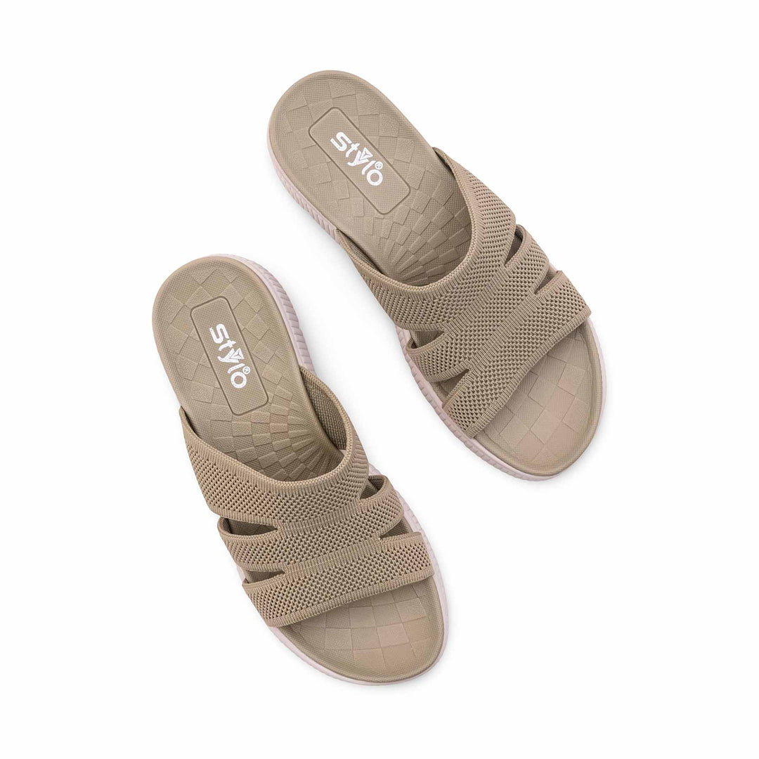 Olive Formal Slipper For Ladies PU0810