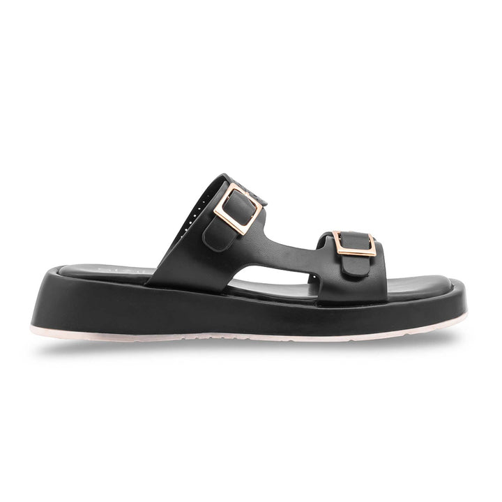 Black Formal Slipper For Ladies PU0855