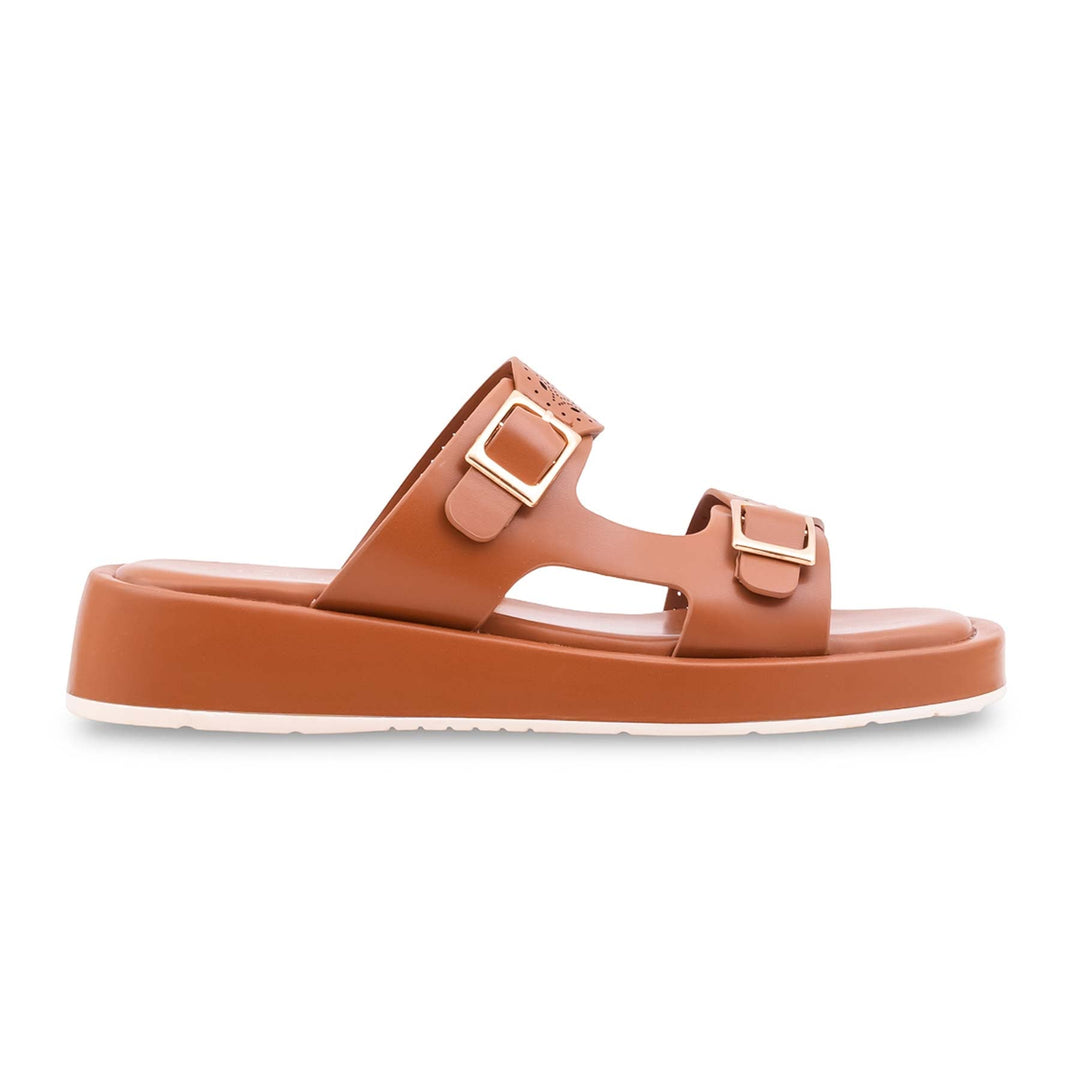 Tan Formal Slipper For Ladies PU0855