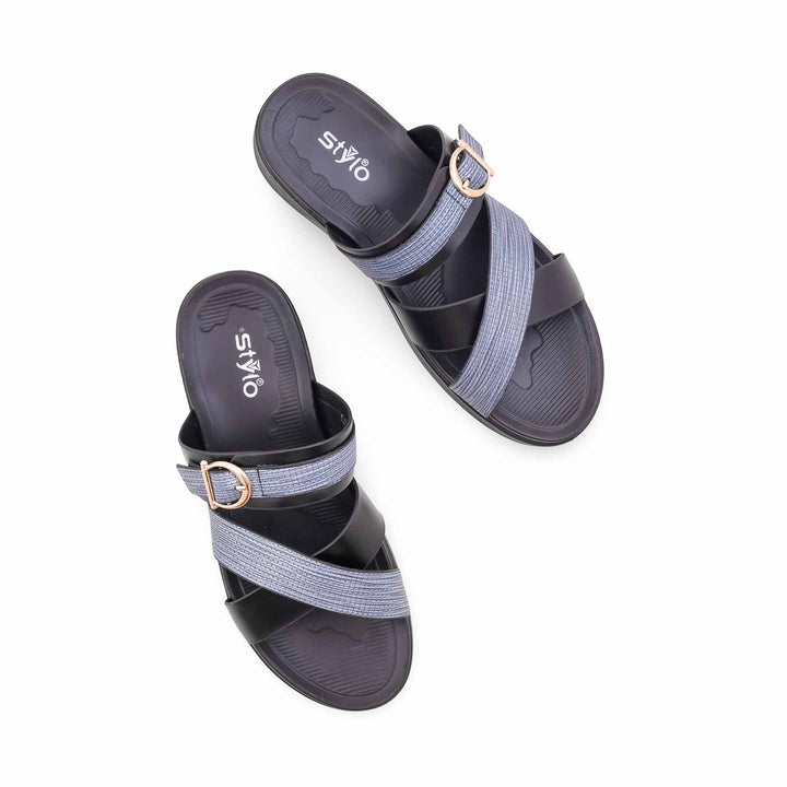 Black Formal Slipper For Ladies PU0857