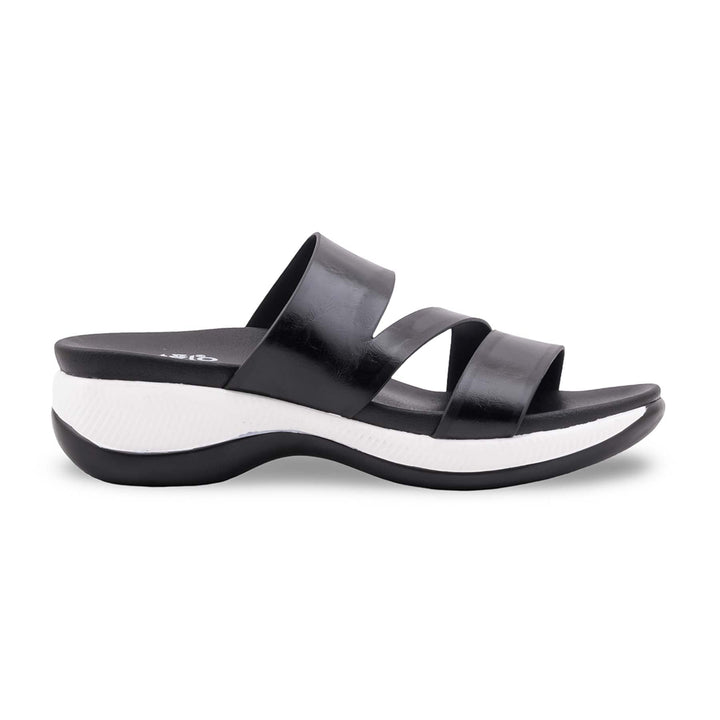 Black Formal Slipper For Ladies PU0859