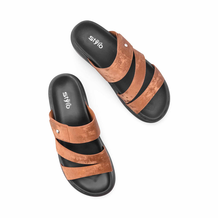 Brown Formal Slipper For Ladies PU0861