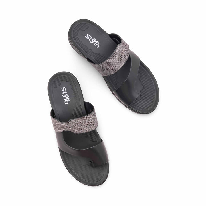 Black Formal Chappal For Women PU0864