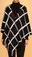 Black Winter Cape Shawl PW1817