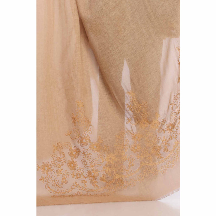 Rust Aari Embroidered Shawl PW2736