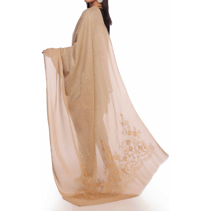 Rust Aari Embroidered Shawl PW2736