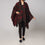Maroon Cape Shawl PW2816