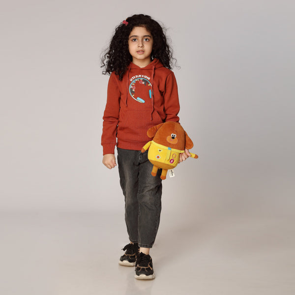 هودي فتيات صوف راست بسحاب PW2865