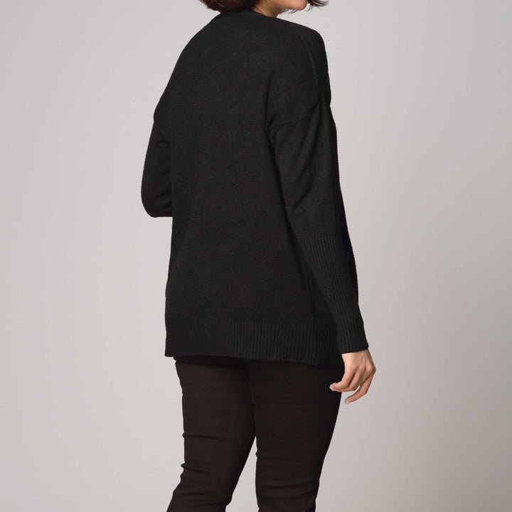 Black Mid Length Cardigan PW2903