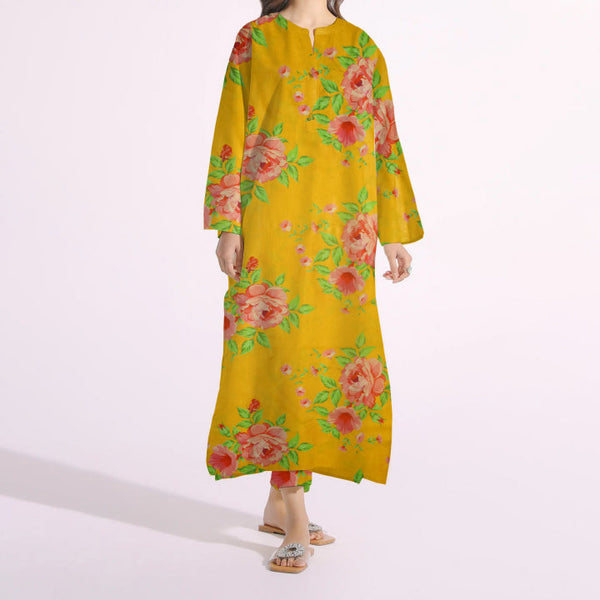 2PC- Unstitched Digital Printed Cambric Suit PW3314