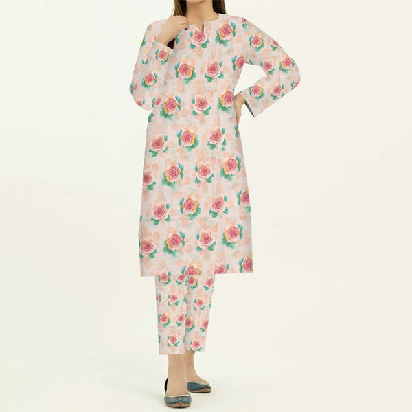 2PC- Unstitched Digital Printed Cambric Suit PW3447