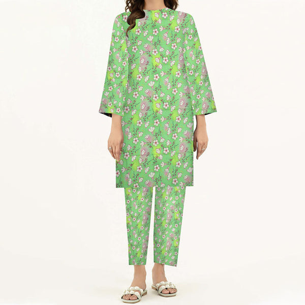 2PC- Unstitched Digital Printed Cambric Suit PW3452