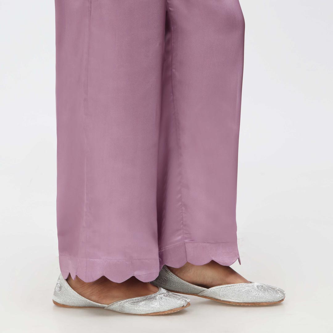 Purple Scallops Cambric Straight Trouser PW3645