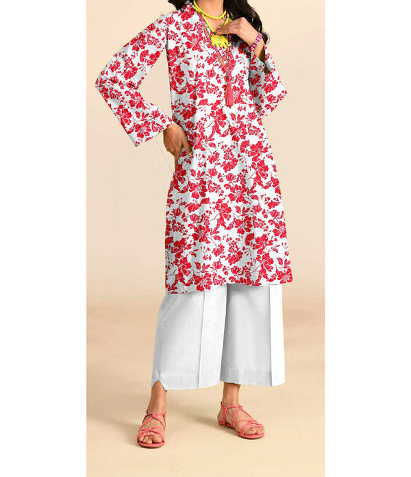 1 PC- Unstitched Printed Slub Khaddar Shirt PW4351