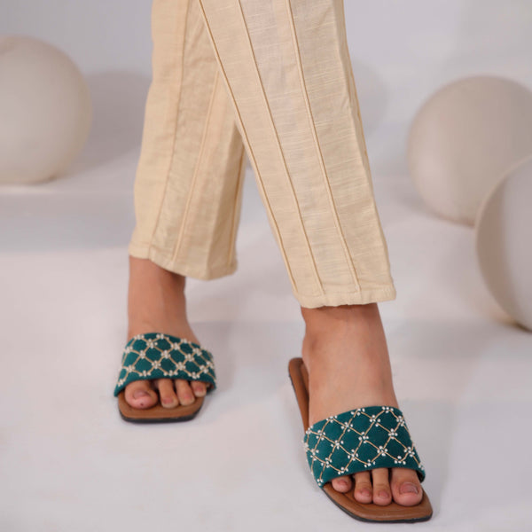 Beige Plain Khaddar Trouser PW4502