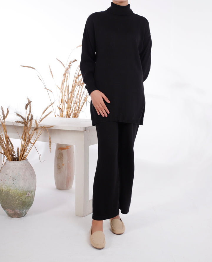 Black Sweaters Co-ord Set PW4855