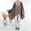 Blue Winter Acrylic Cape Shawl PW4985