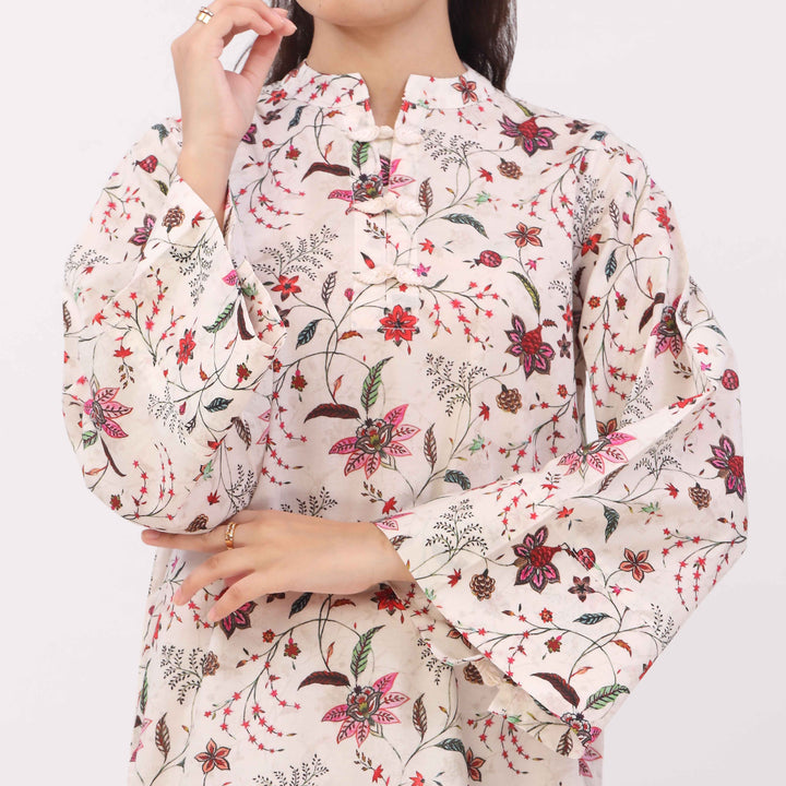 2PC Digital Printed Cotton Cambric Co-Ord Set PW5033