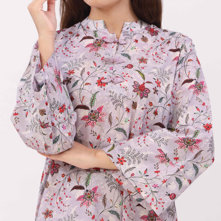 2PC Digital Printed Cotton Cambric Co-Ord Set PW5034