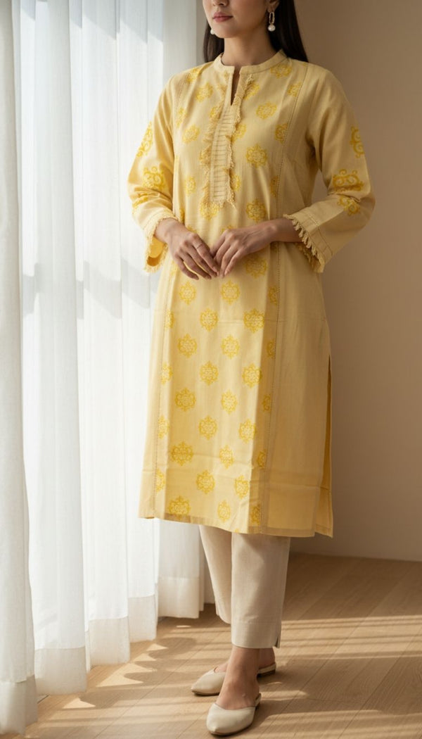 2PC Printed Slub Khaddar suit PW5044