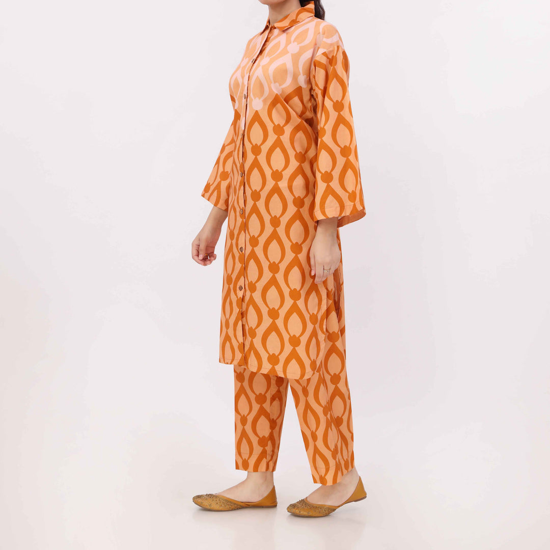 2PC Digital Printed Cotton Cambric Co-Ord Set PW5054