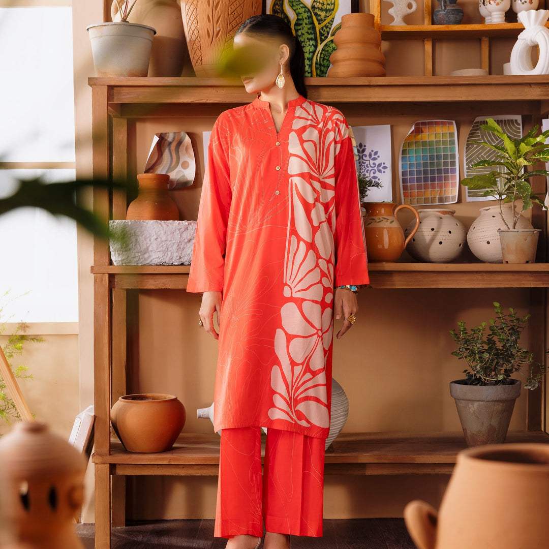 2PC- Printed Cambric Suit PW5081
