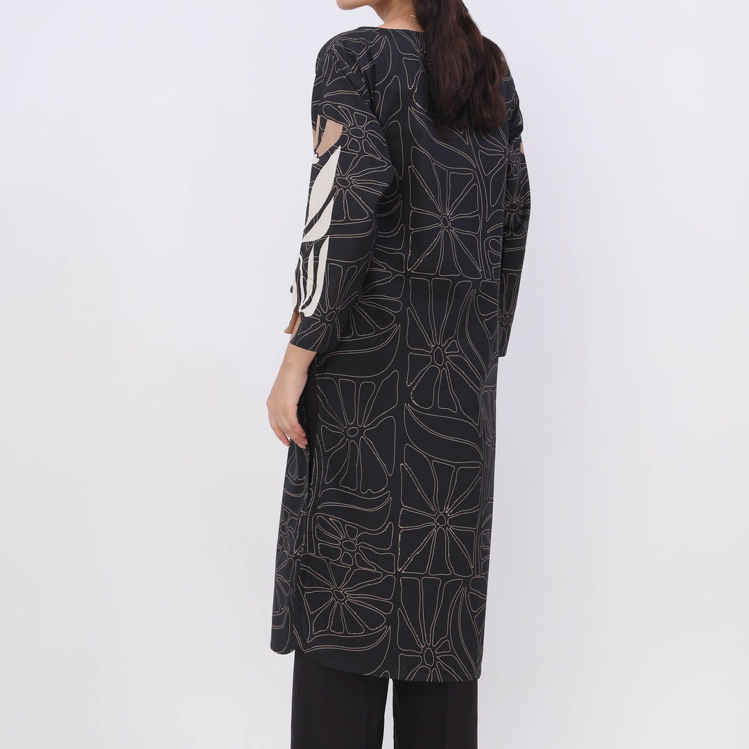 1PC- Digital Printed Cotton Cambric Shirt PW5094