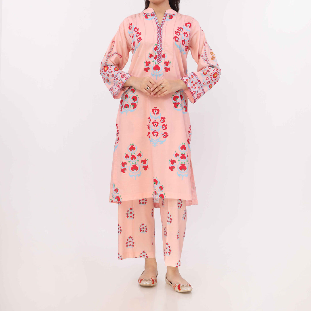 2PC Digital Printed Cotton Cambric Co-Ord Set PW5106