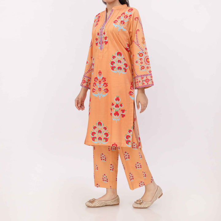 2PC Digital Printed Cotton Cambric Co-Ord Set PW5107