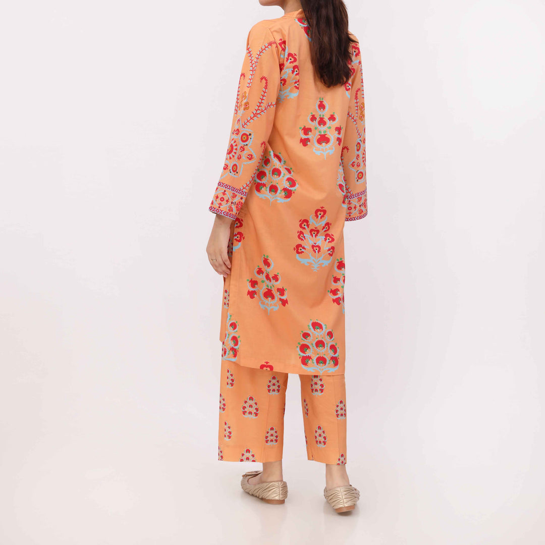 2PC Digital Printed Cotton Cambric Co-Ord Set PW5107