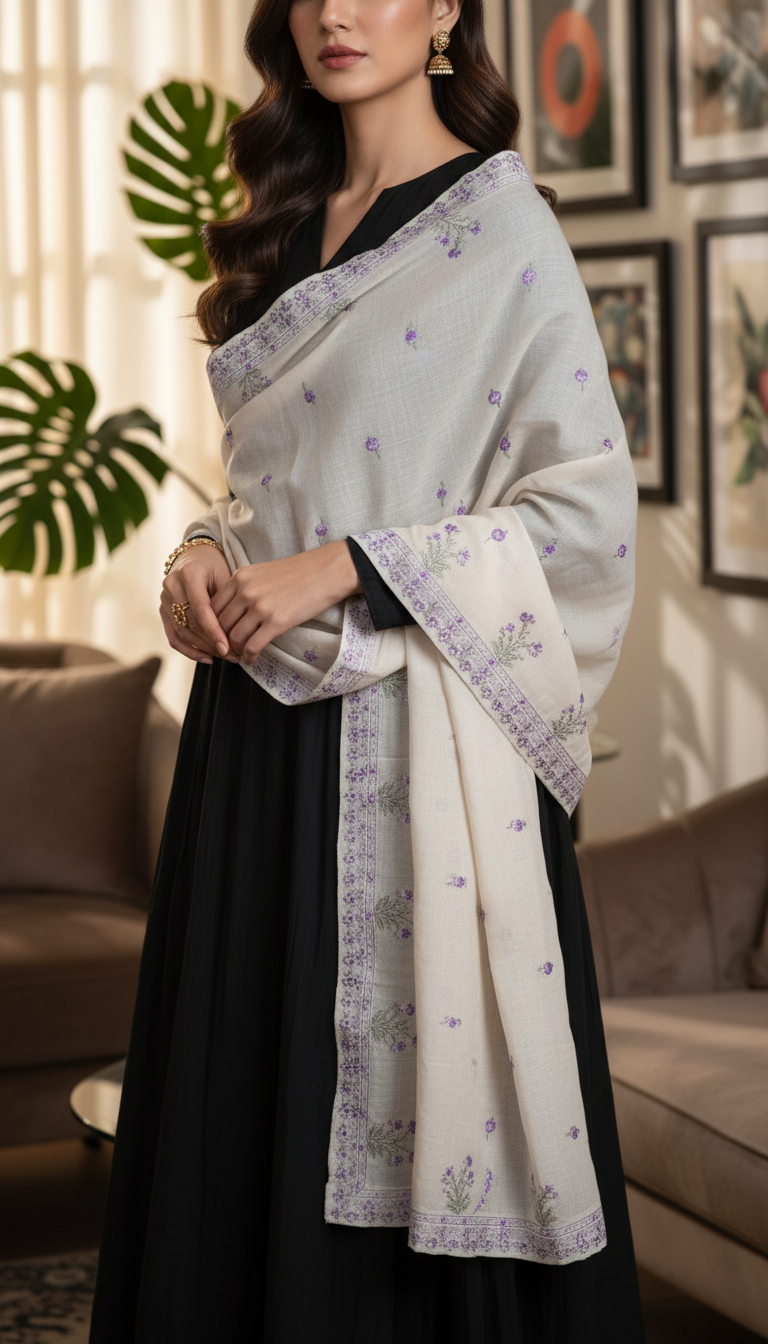 Beige Winter Shawl PW5188