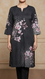 Black Digital Printed Shamose Silk Shirt PW5302