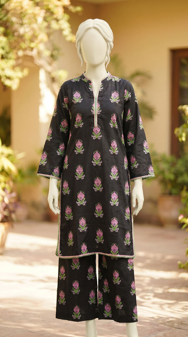 2 PC Embellished Dobby Suit PW533901