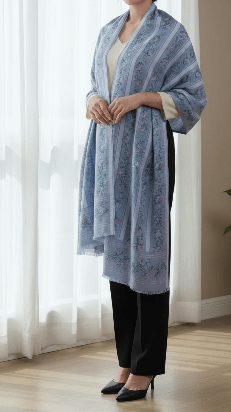 Grey Winter Shawl PW5721