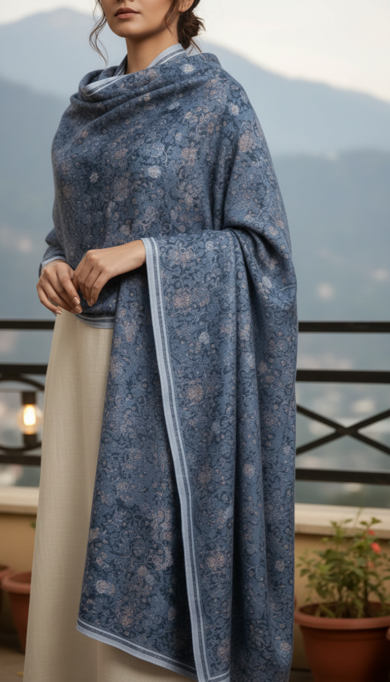 Blue Winter Shawl PW5735