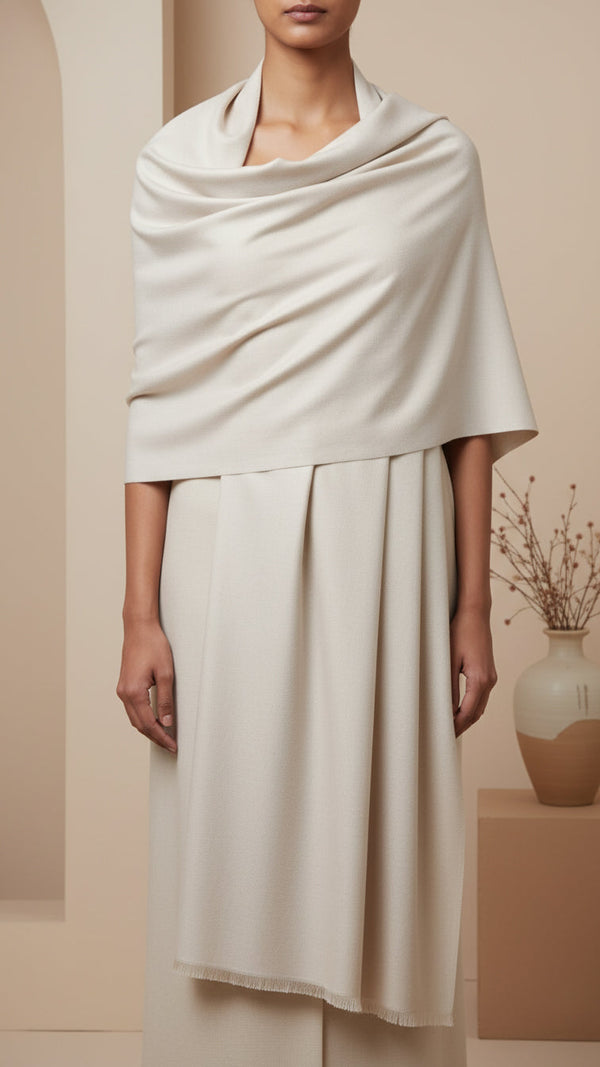 Cream Winter Stole PW5742