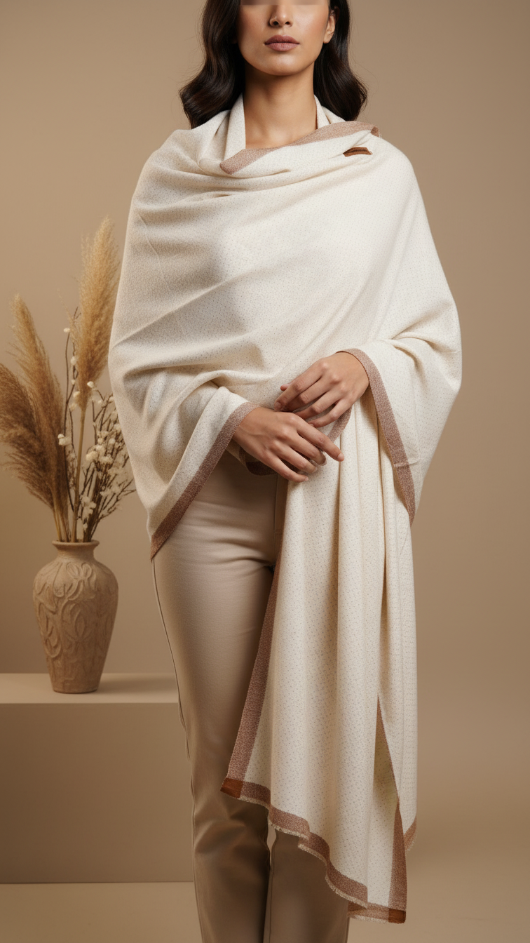 Cream Winter Stole PW5748