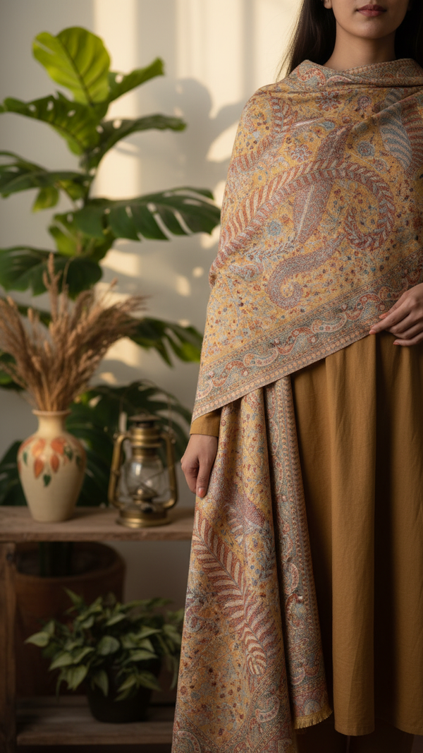 Mustard Winter Stole PW5753