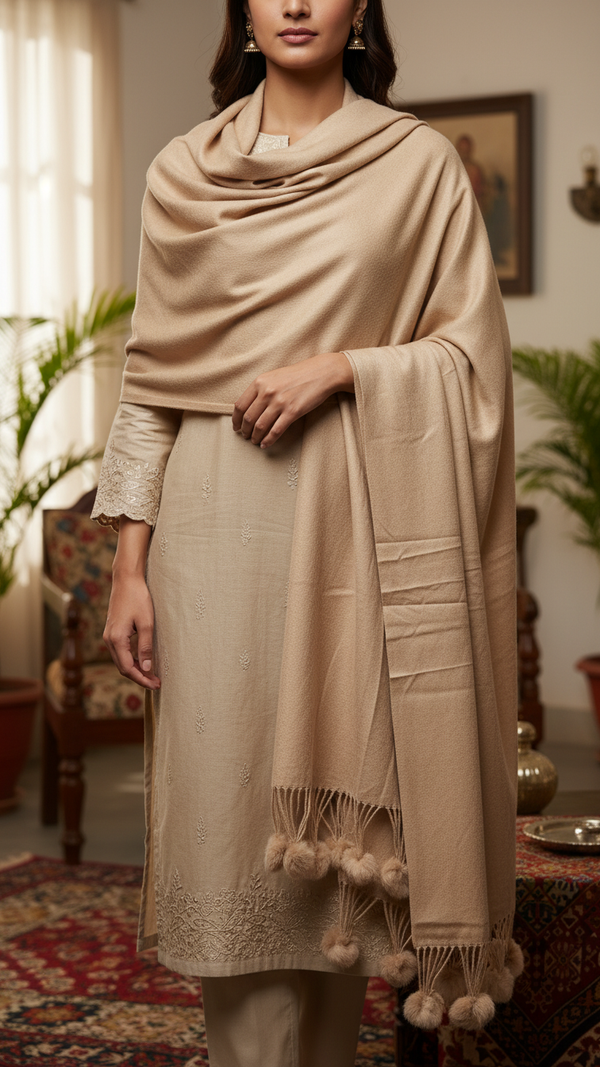 وشاح شتوي بيج PW5757