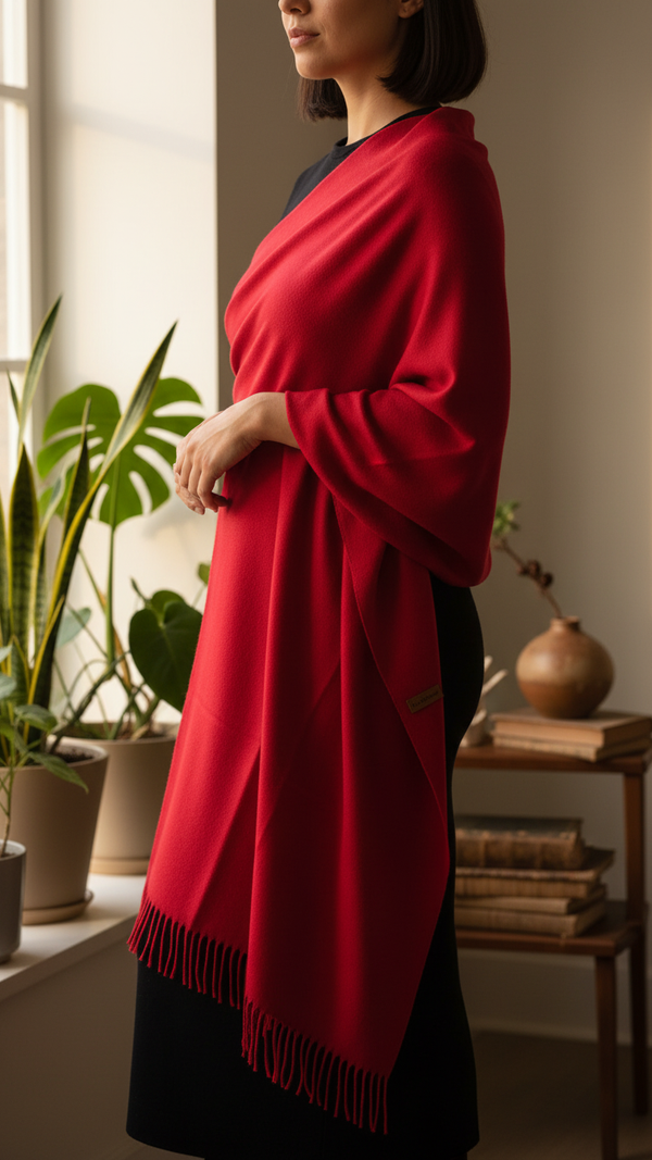وشاح الشتاء الأحمر PW5760