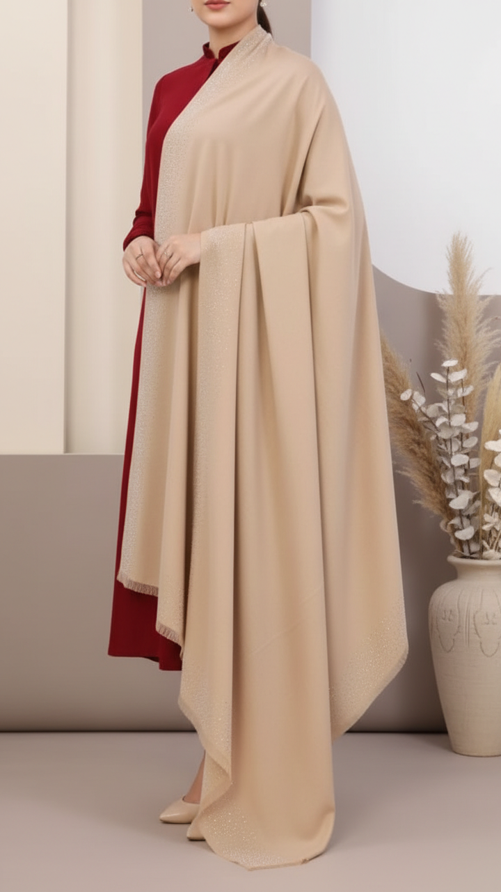 Beige Soft Feel Stole PW5804