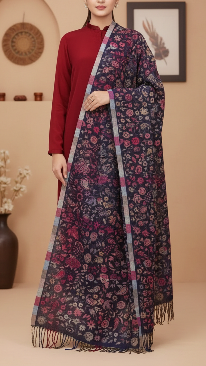 Blue Double Side Wearing Stole PW5814