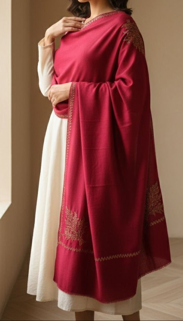 Maroon Winter Shawl PW5820