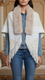Off/White Winter Cape Shawl PW5922