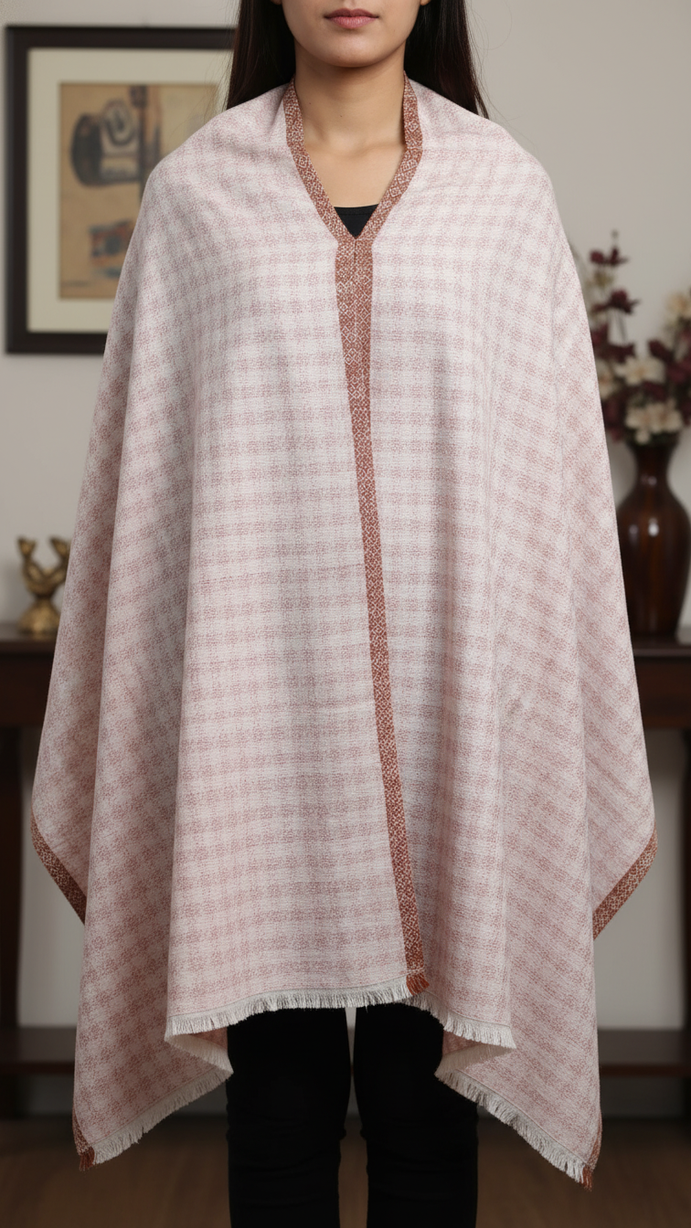 Pink Winter Cape Shawl PW5925