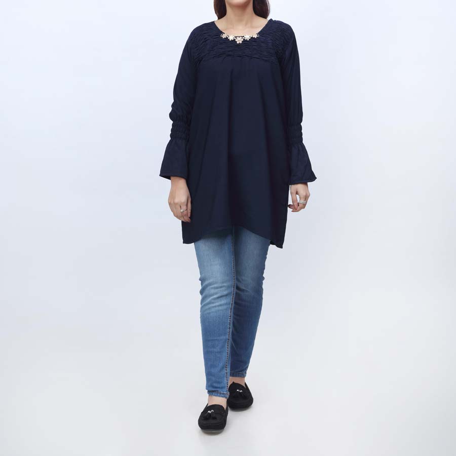 1PC- Solid Georget Chiffon Shirt PW9023