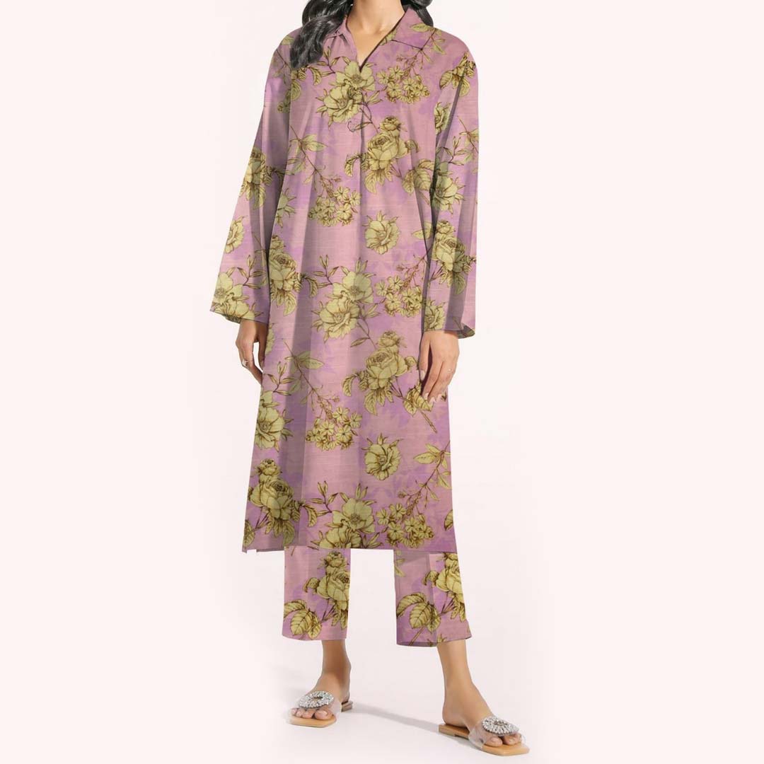 2PC- Unstitched Digital Printed Khaddar Suit PW9343